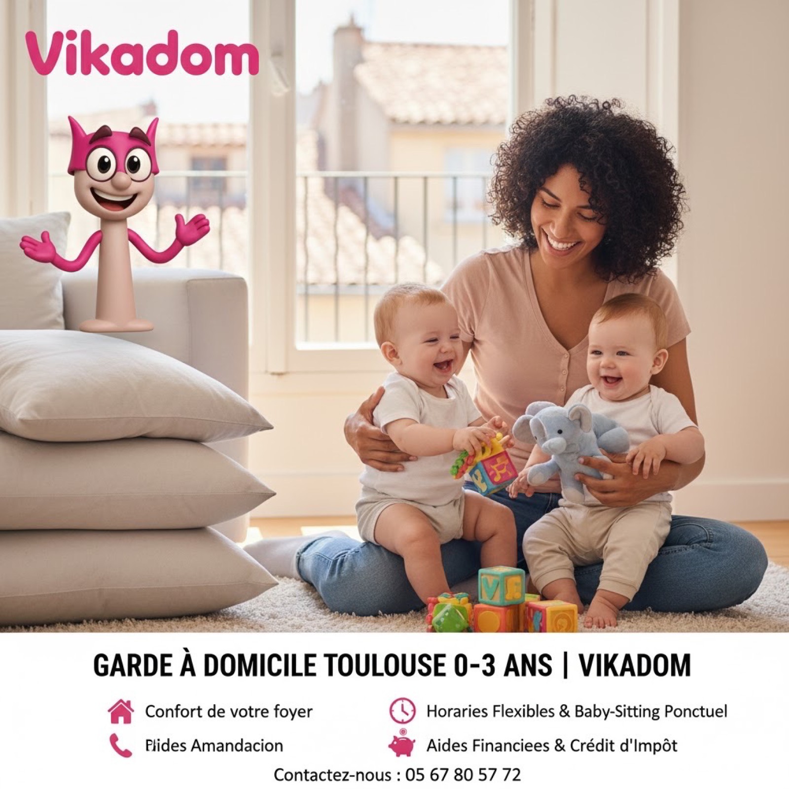 Garde à domicile Toulouse 0-3 ans : La solution sérénité pour les jeunes parents | Vikadom