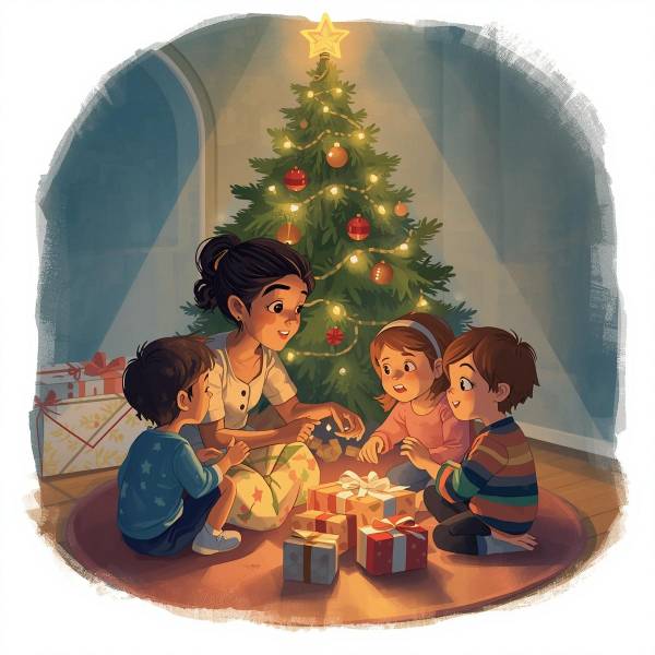 Babysitter enfants noel